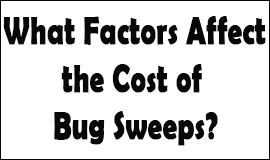 Bug Sweeping Cost Factors in Pudsey